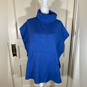 Kerisma Women’s Kanga Poncho Royal Blue Angora Blend Size M/L